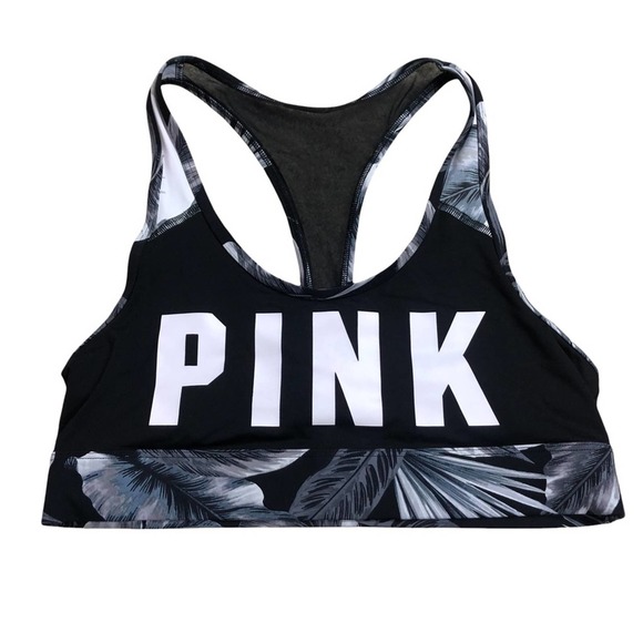 Victoria’s Secret Pink Sports Bra Set of 2 Ultimate Floral Tropical Print Size M - Picture 2 of 10